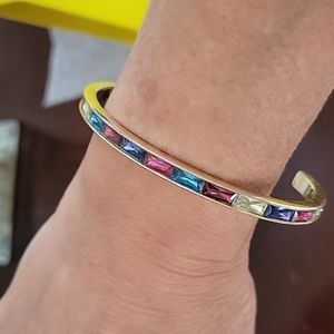 Kendra Scott multi color cuff bracelet,  gold